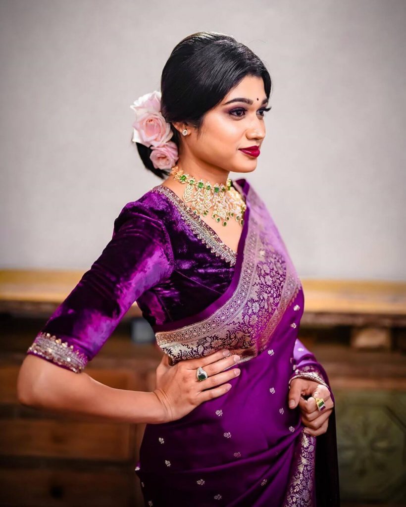 Velvet Blouse Designs