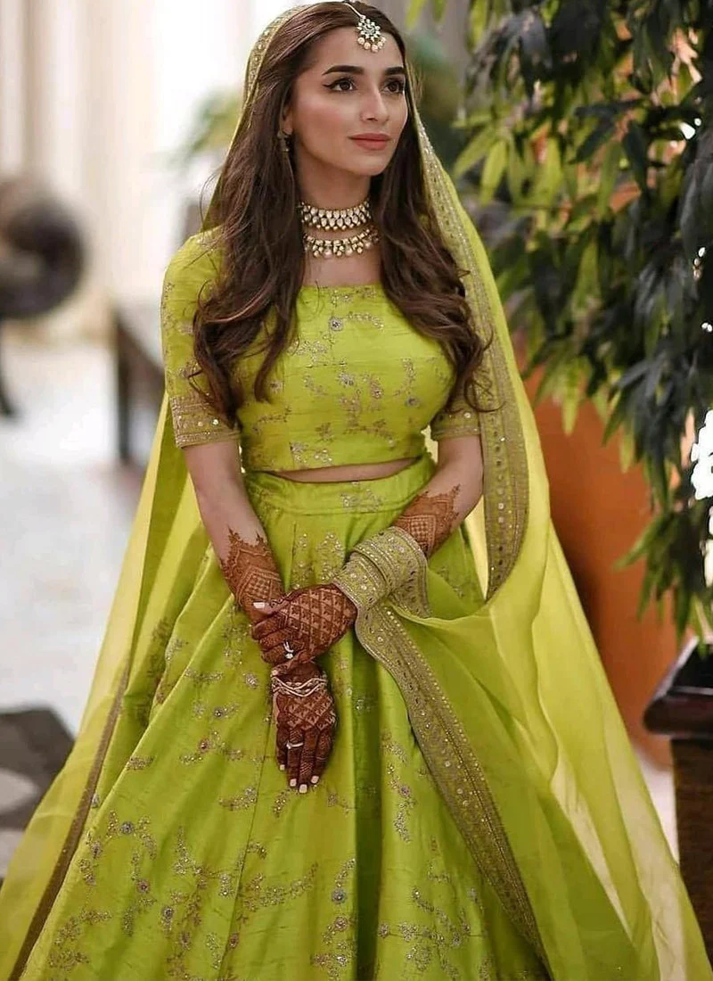 Lime Green Sabyasachi Lehenga