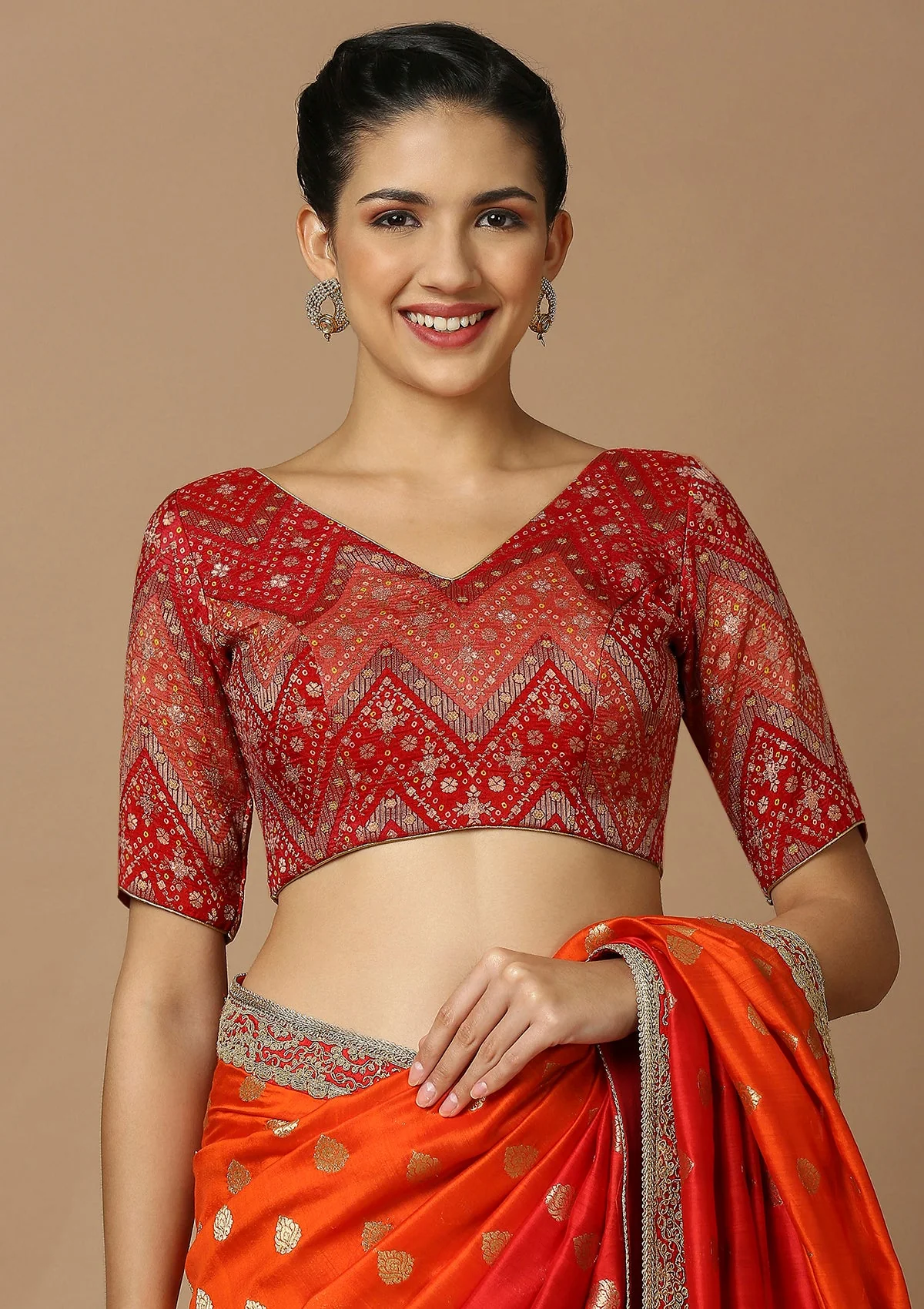Blouse Design Red Colour