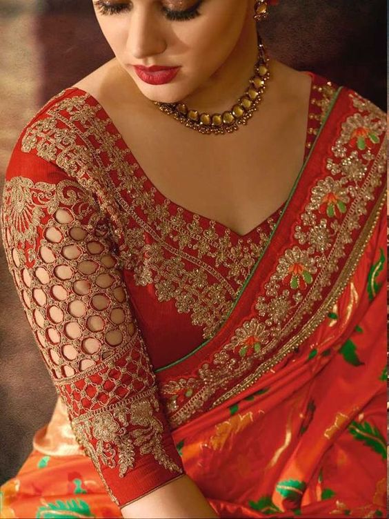 Designer Red Blouse Designs