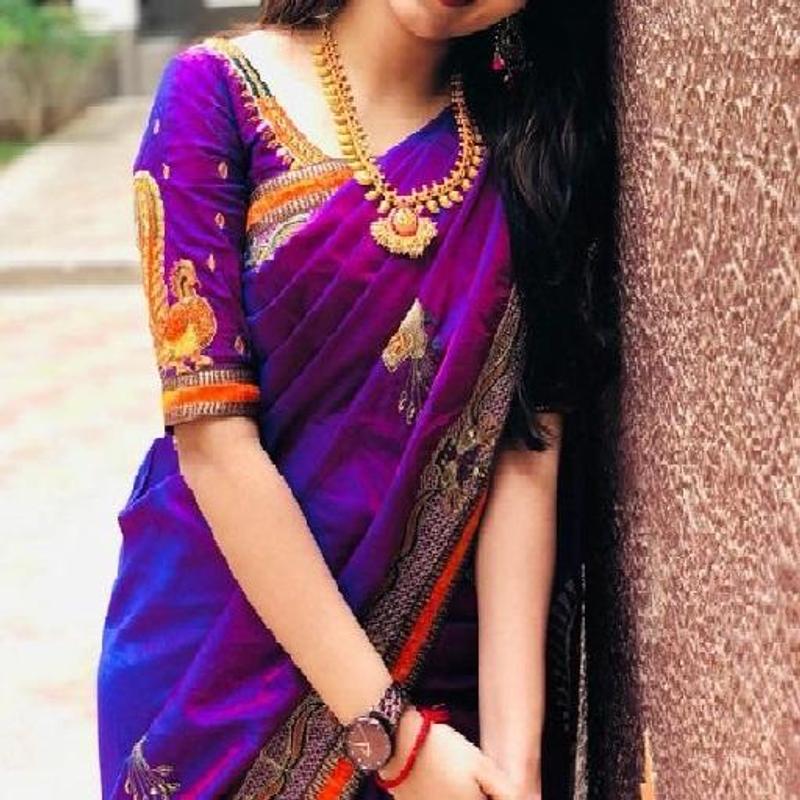 Embroidered Peacock Motif Blouse