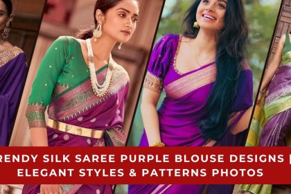 Silk Saree Purple Blouse Designs