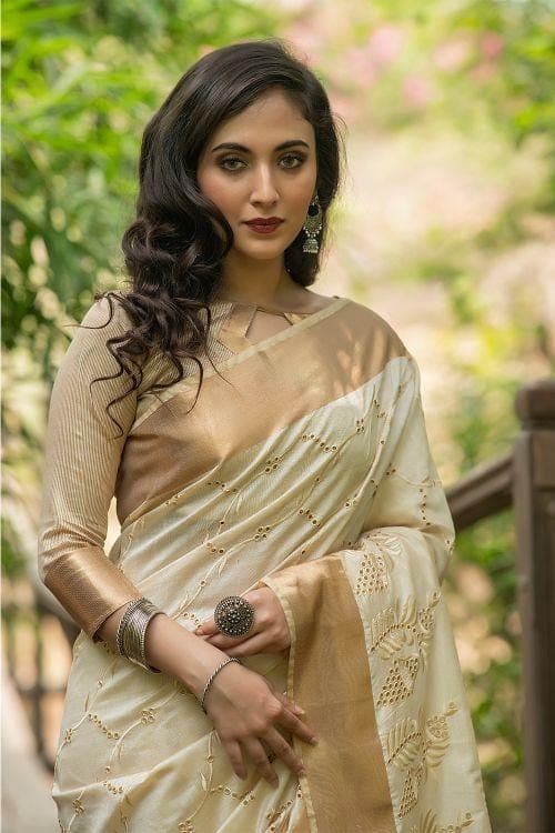 Cream Colour Designer Blouse