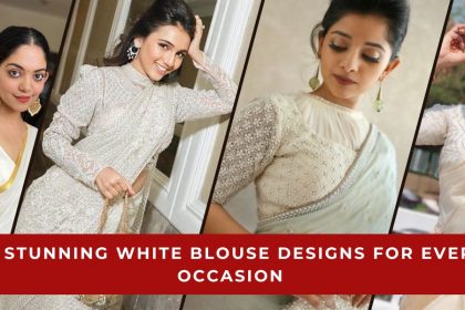 Designer white blouse design