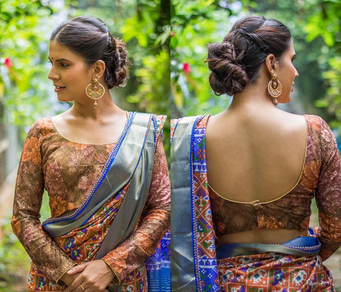 Full Sleeve Blouse Designs: Front and Back