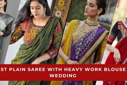 Plain Saree With Heavy Work Blouse