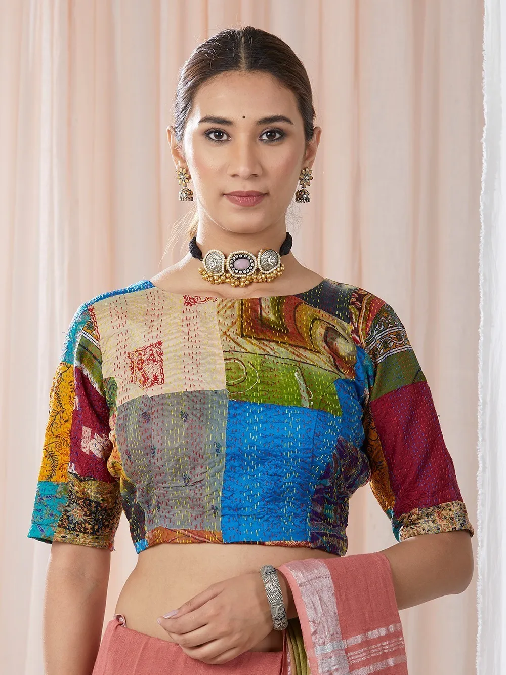 Silk blouses with multiple colors