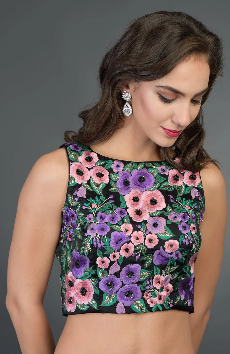 Button-Down Floral Blouse