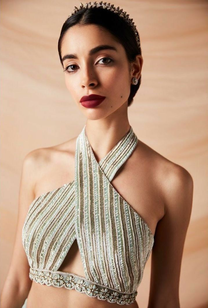 Halter Zardosi Blouse