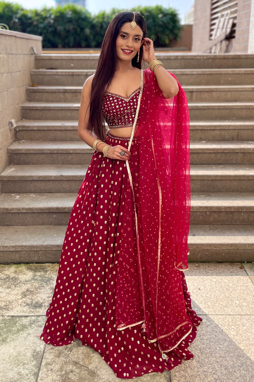 Sequinned Blouse For Lehenga
