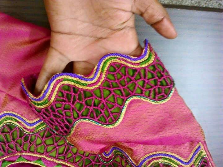 Simple Cut Work Blouse