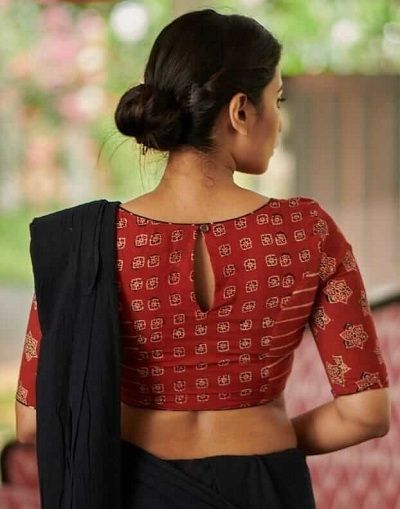 Printed Blouse back Designs