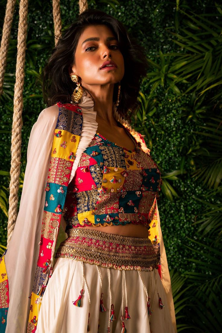 Cape-Style Navratri Blouse