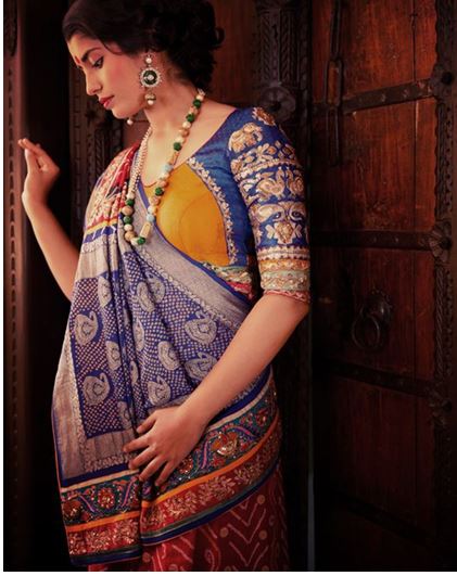 Chunri Print Blouse Design