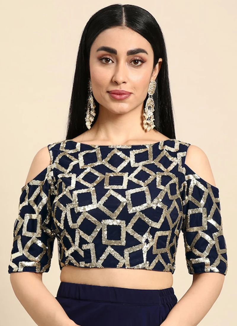 Cold-Shoulder Navratri Blouse