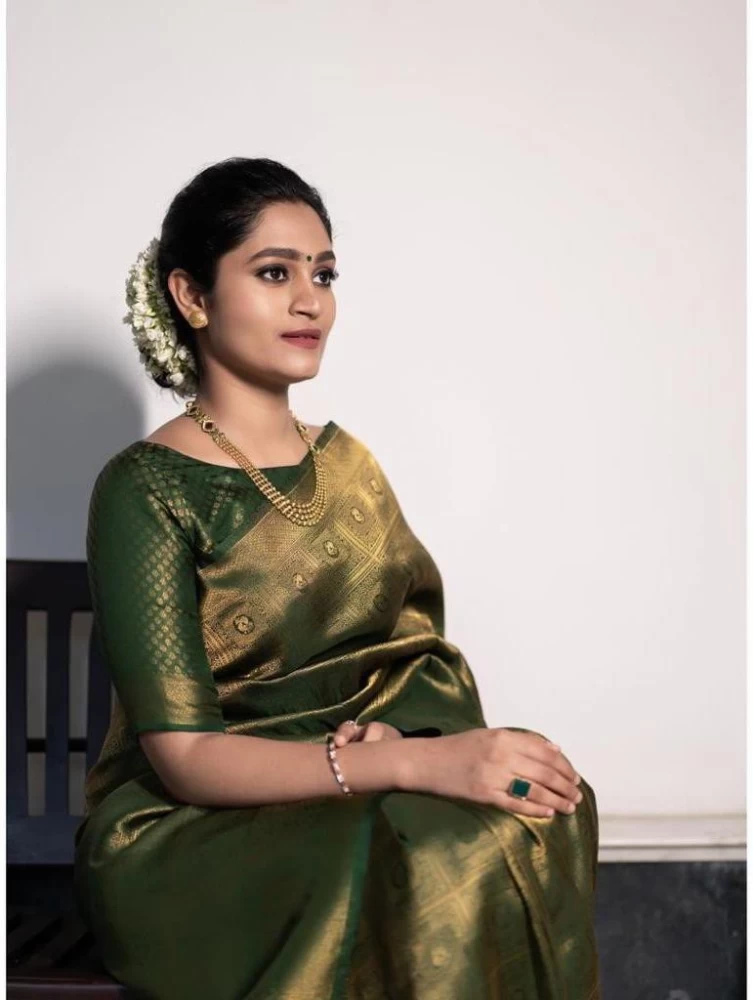 Green Banarasi Blouse Designs
