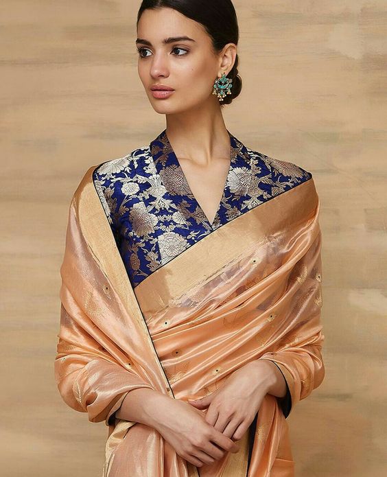 Modern Banarasi Saree Blouse Design