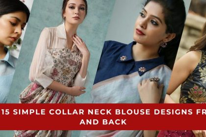 Simple Collar Neck Blouse Designs Front and Back