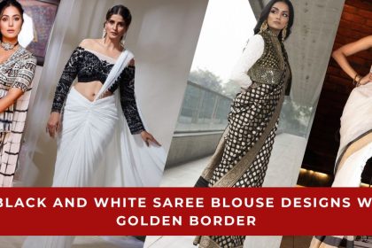 Black and White Saree Blouse Designs