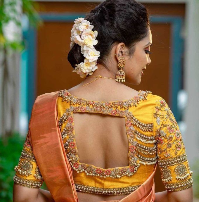 Back Hook Blouse for Special Occasions