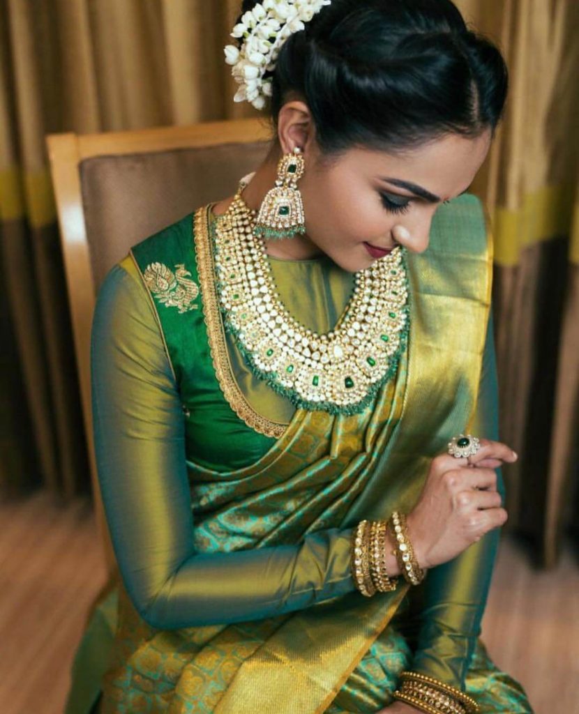 Blouse Designs on Kanjivaram Sarees