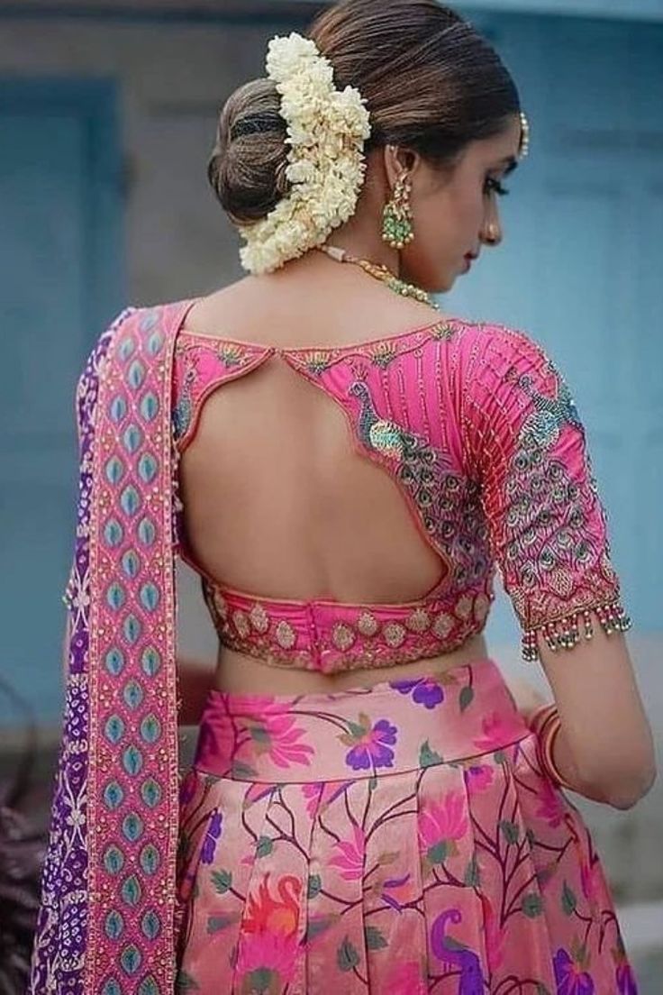 Blouse Designs with Back Hook