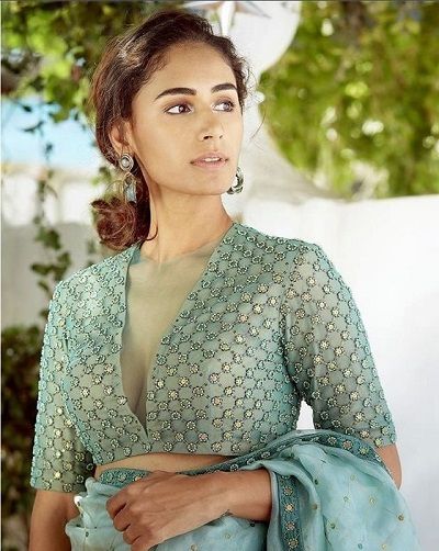 Deep V Neck Blouse Designs