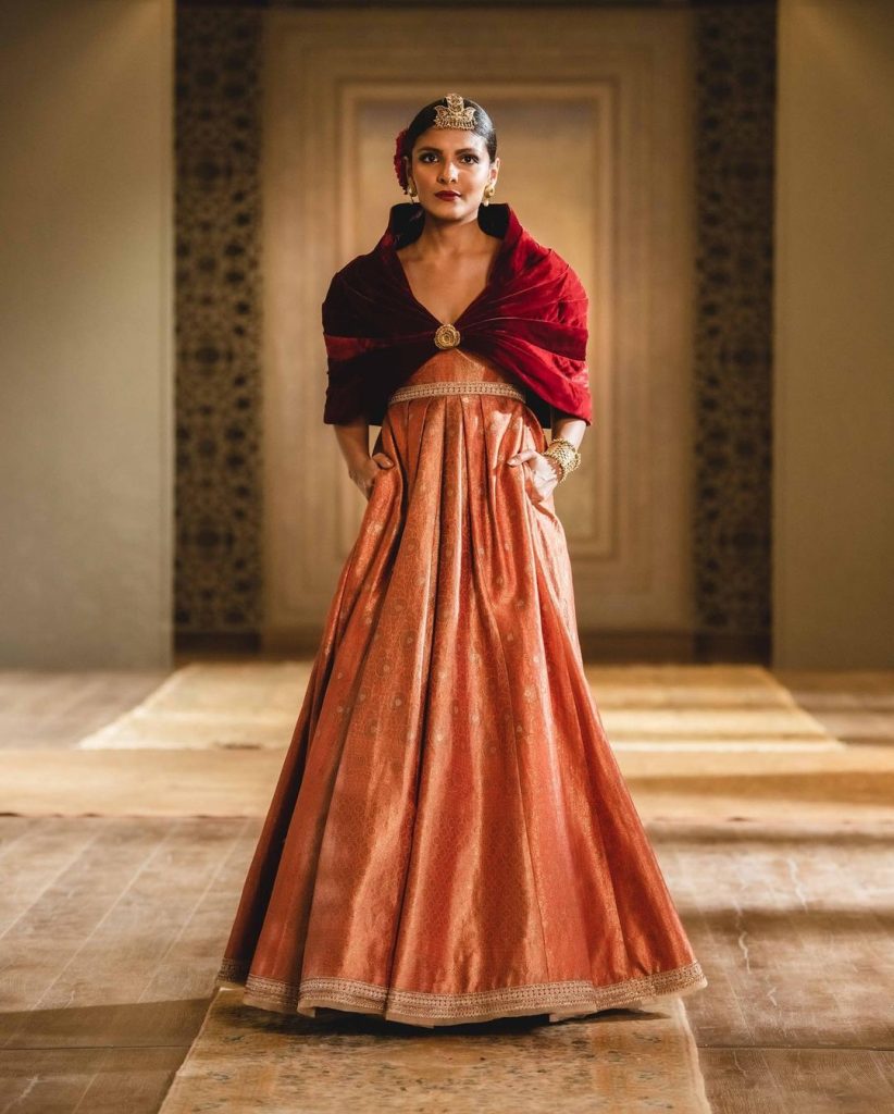 Modern Red Colour Blouse Design