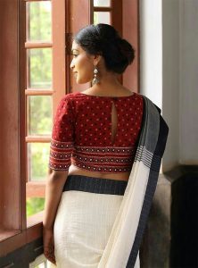 Latest Cotton Saree Blouse Designs for Women Front and Back