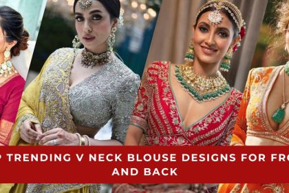 V Neck Blouse Designs for Front and Back