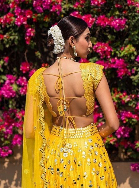 3 Knot Blouse Back Design