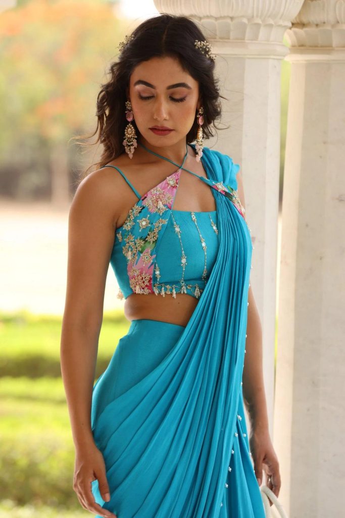 Classic Halter Neck Blouse Design