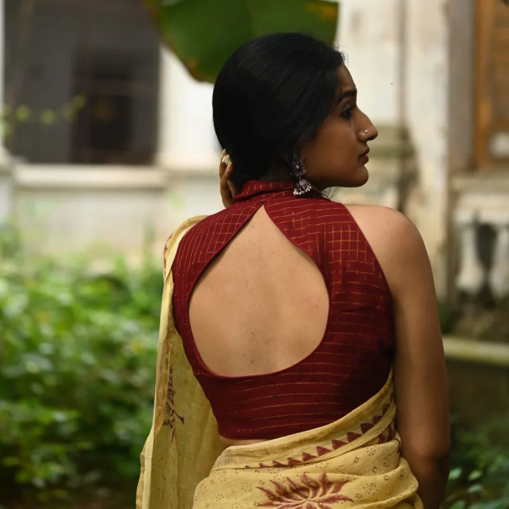Halter Neck Blouse Back Design