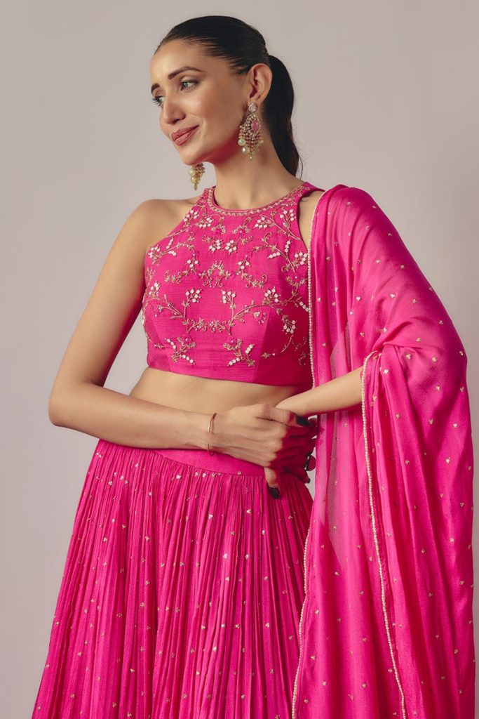 Halter Neck Lehenga Blouse