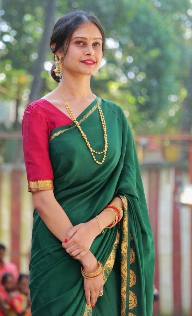 Red Blouse Traditional Appeal