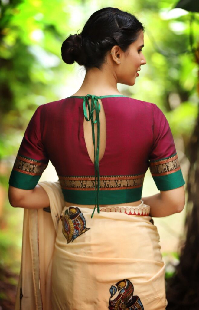 Saree Blouse Designs Boat Neck