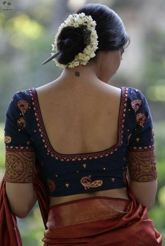 Simple Blouse Back Designs