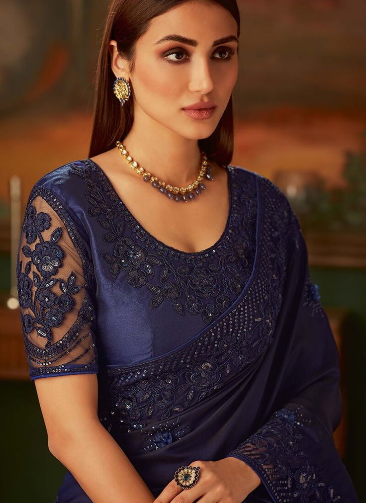 Simple Net Blouse Designs
