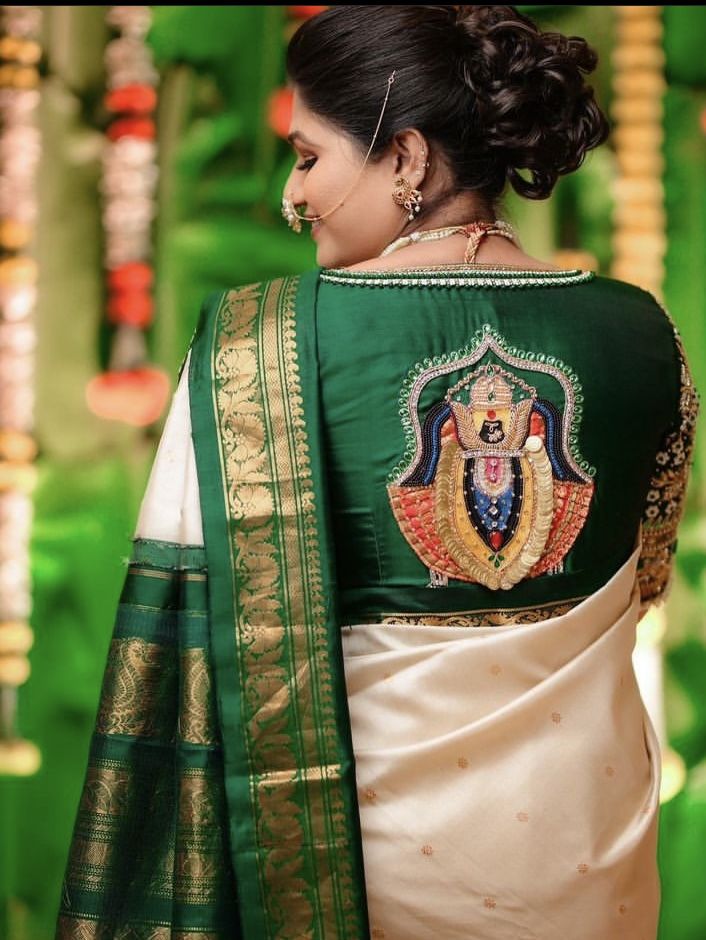 South Indian Wedding Saree Blouse Back Designs