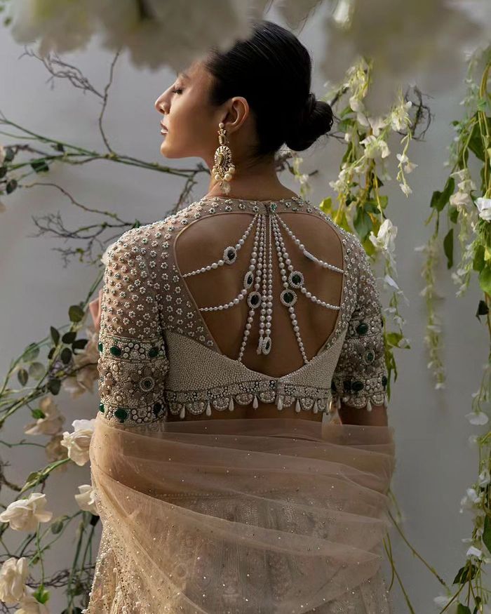 Wedding Back Side Modern Blouse Design