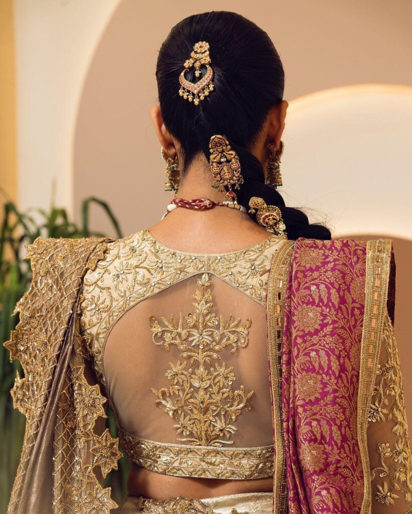 Backless Blouse Embroidery Designs