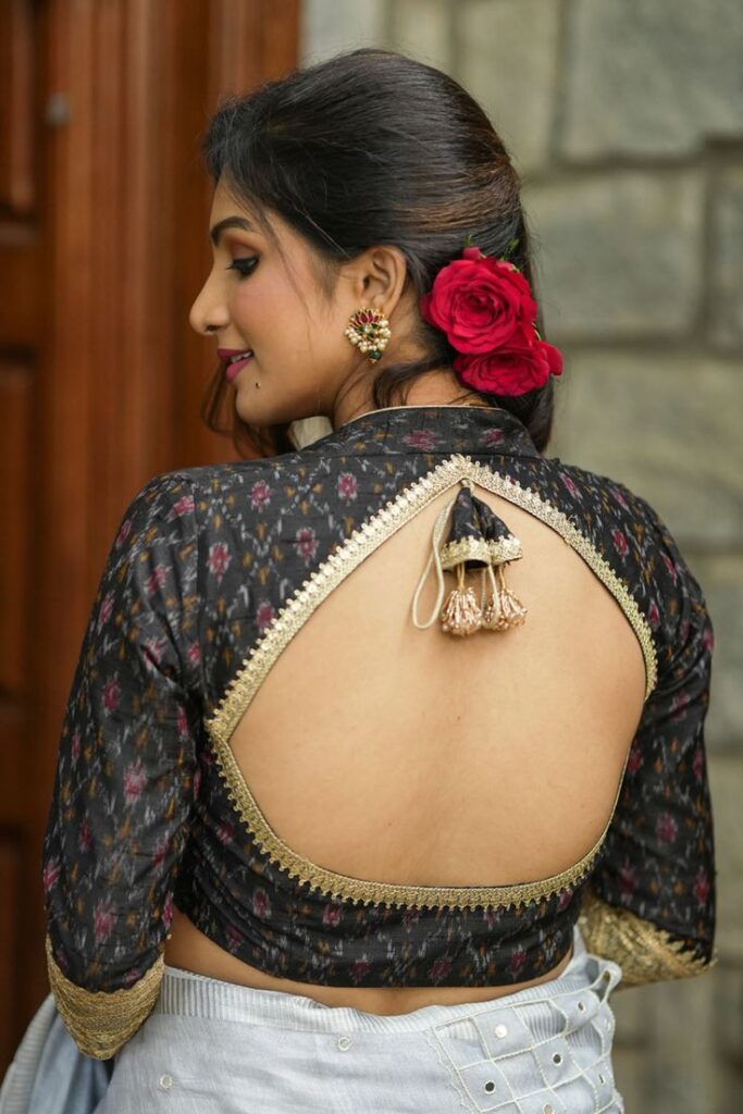 Backless Blouse Neck Design