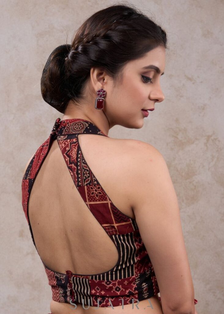 Backless Halter Neck Blouse Designs