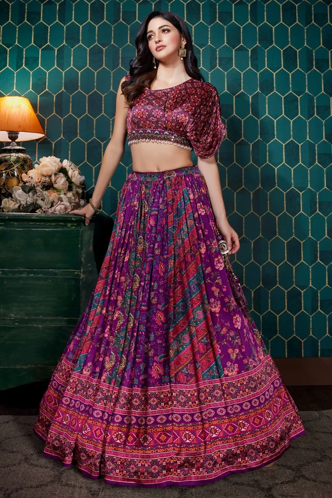 Crop Top Lehenga Blouse Designs