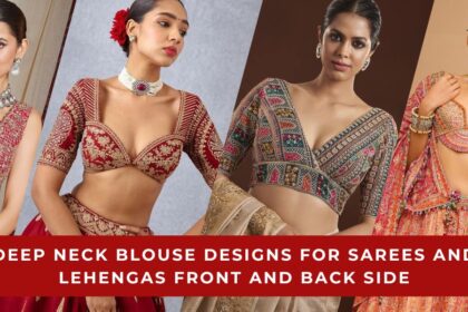 Deep Neck Blouse Design Front and Back
