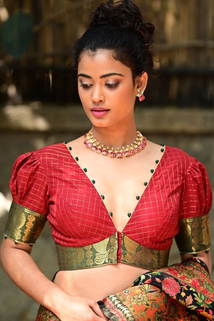 Fancy Cotton Saree Blouse Designs