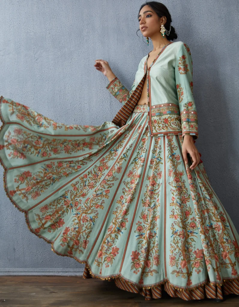 Ghagra Long Blouse Designs