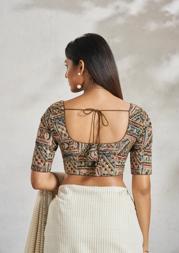 Kalamkari Blouse Back Design