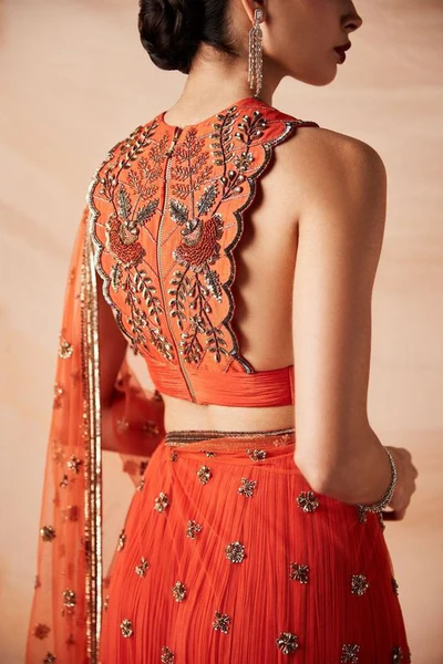 Lehenga Blouse Back Designs