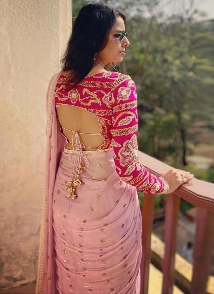Long Blouse Back Designs